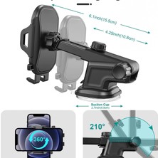 Hobimtek Att-38 Otomatik Klipsli Araba Telefon Tutucu Ayarlanabilir Cam ve Torpido Için Tutucu