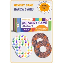 Doerkids Abstract Memory Game - Eşleştirme Beceri Hafıza Oyunu - 4 Farklı Kullanım