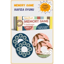 Doerkids Vintage Memory Game - Eşleştirme Beceri Hafıza Oyunu - 4 Farklı Kullanım