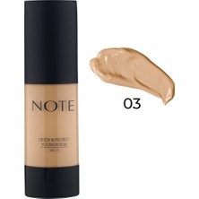 Note Detox & Protect Fondöten Canlandırıcı Etki 03 Medium Beige