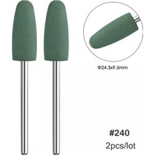 Ellea Nail 2li Parlatıcı Yeşil Freze Uç Seti