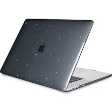 Nezih Case Macbook Pro 13 M2 2022 A2686 Uyumlu Simli Star Parlak Kapak 360° Koruma Kılıf