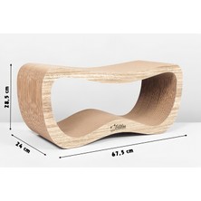 Felidae Oluklu Mukavva Karton, Kedi Tırmalama Kanepesi - Large (67,5x28,5x24cm) Kedi Tırmalama Kartonu, Kedi Tırmalama Direği, Kedi Tırmalama Tahtası, Kedi Tırmalama Lounge