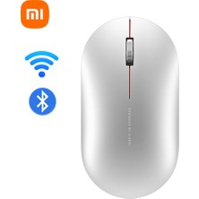 Xiaomi 1000DPI 2.4ghz Çift Modlu Kablosuz Bluetooth Mouse - Gümüş (Yurt Dışından)
