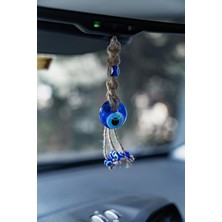 Hd Marketim Anahtarlık Hasır Makrome Nazar Boncuklu Kötü Göz Kovucu Araba Çanta Süsü