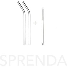 Pratik Mağazam  Ikili Cam Pipet + Temizlik Fırçası