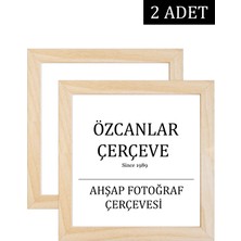 Özcanlar Çerçeve 2 Li Aile Ahşap Çerçevesi Ahşap Resim Çerçevesi 20X20 30X30 40X40 15X21  30X40 Doğal Ahşap Çerçeve