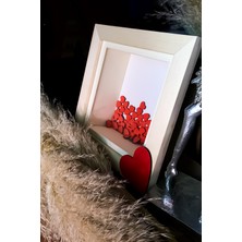 Özcanlar Çerçeve Sevgililer Günü Valentine's Day Derinlikli Çerçeve Sevgiliye Özel Hediye Dekoratif Kasalı Kutu