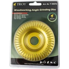 TROY 25070 Avuç Taşlamalar için Ahşap Törpü Diski, 100MM Toroidal