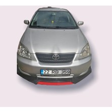 EK Tuning 4 Parça Ön Ek Tampon Lip Piano Black (Siyah-Kırmızı)