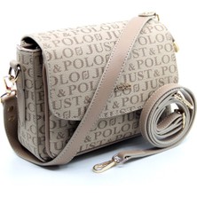 Just Polo Vizon Orta Boy 3 Bölmeli Iki Askılı Kadın El & Omuz Çantası 21X16CM MDS20101