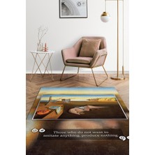 Homshtag Belleğin Azmi Dali Dokuma Tabanlı Yıkanabilir Kaymaz Sanat Sever Halısı