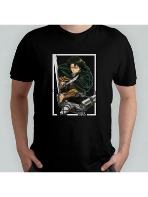 Pixxa Attack On Titan Pamuklu Bisiklet Yaka T-Shirt Model 6