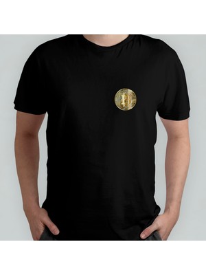 Pixxa Kripto Para Cryptocurrency Pamuklu Bisiklet Yaka T-Shirt Model 1