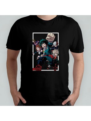 Pixxa My Hero Academia Pamuklu Bisiklet Yaka T-Shirt Model 5