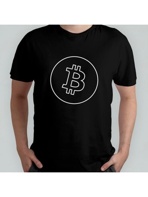 Pixxa Kripto Para Cryptocurrency Pamuklu Bisiklet Yaka T-Shirt Model 3