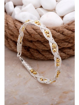 Sümer Telkari Kazaziye Elişi Altın Kaplama Toplu Gümüş Bileklik 4143