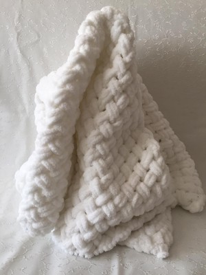 El Örgüsü Puffy Antibakteriyel Organik Bebek Battaniyesi