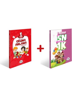 Öğretmen Evde Yayınları 1. Sınıf Okuma Anlama Kitabı - 1. Sınıf 5N1K Okuma Anlama Kitabı