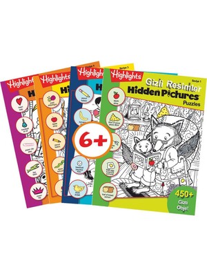 Highlights Hidden Pictures Gizli Resimler 4'lü Set /