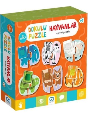 CA Games +1 Yaş Hayvanlar Dokulu Puzzle 18 Parça Eğitici ve Zeka Geliştirici Oyun