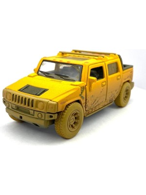 Kinsmart 2005 Hummer H2 Sut (Çamur Desenli) - Çek Bırak 5ınch. Lisanslı Model Araba, Oyuncak Araba