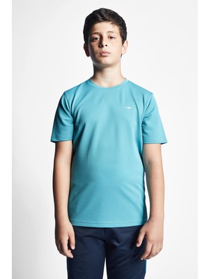 Lescon Turkuaz Çocuk Kısa Kollu T-Shirt 23S-3298-23B