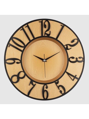 Galaxy Duvar Saati Gold Kasa Siyah Rakam 70-Ak