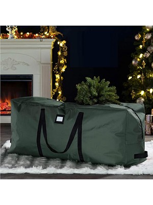 Newdv Yapay Noel Ağacı Depolama Çantası Depolama Tote Giysisi Garaj Aracı Yeşil 122X34X51CM