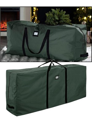 Newdv Yapay Noel Ağacı Depolama Çantası Depolama Tote Giysisi Garaj Aracı Yeşil 122X34X51CM