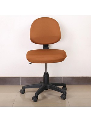 Newdv Düz Renkli Streç Ofis Masası Sandalye Dönen Koltuk Slipcover Kahve(Yurt Dışından)