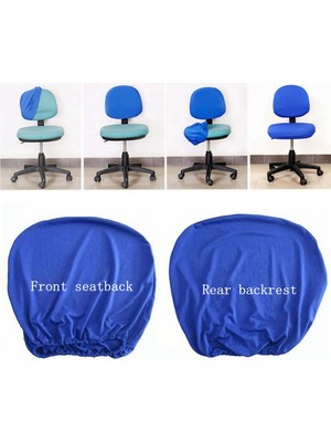 Newdv Düz Renkli Streç Ofis Masası Sandalye Dönen Koltuk Slipcover Kahve(Yurt Dışından)