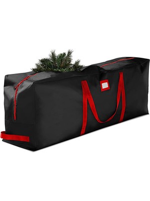 Newdv Yapay Noel Ağacı Depolama Çantası Depolama Tote Giysisi Garaj Aracı Siyah 122X34X51CM