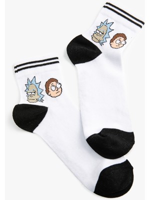 Koton Rick And Morty Soket Çorap Lisanslı Baskılı