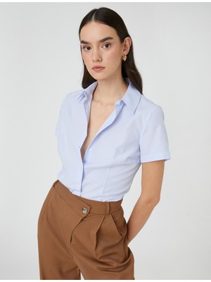 Koton Kısa Kollu Basic Gömlek Dar Kesim