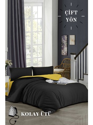 Ely Parker Kolay Ütü 100X200 Tek Kişilik Nevresim Takımı (Sarı Lastikli Çarşaf+Yorgan Kılıfı+Yastık Kılıfı)