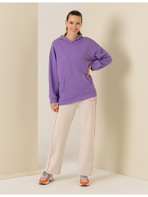 Pierre Cardin Kadın Lila Oversize Sweatshirt 50253883-VR034
