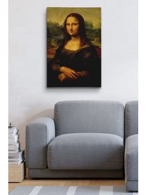 Lila Fil Lilafil Mona Lisa Leonardo Da Vinci Tablosu Dekoratif Kanvas Duvar Tablosu