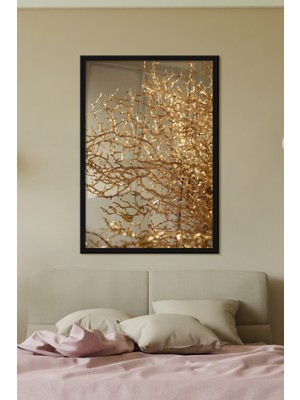 Özcanlar Çerçeve Çerçeveli Tablo Modern Sanatsal Dekorasyon Ev Dekoru Tekli Çerçeve Kış Manzara