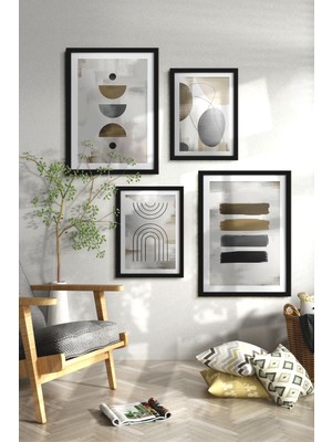 Özcanlar Çerçeve Çerçeveli Tablo  Dekorasyon  Ev Dekoru  Oturma Odası Yatak Odası Nötr Soyut Modern Sanat