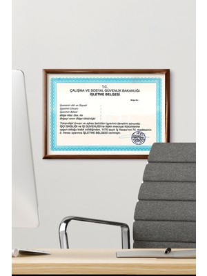 Özcanlar Çerçeve A4 Çerçeve Ucuz 21X30 Sertifika Evrak Diploma Belge Fotoğraf Çerçevesi Duvara Asılabilir Ofis