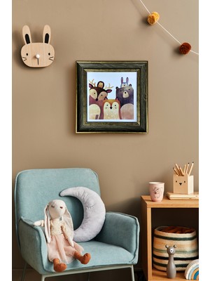 Özcanlar Çerçeve Çerçeveli Bebek ve Çocuk Odası Tablo Seti Kız ve Erkek Doğum Kutlama