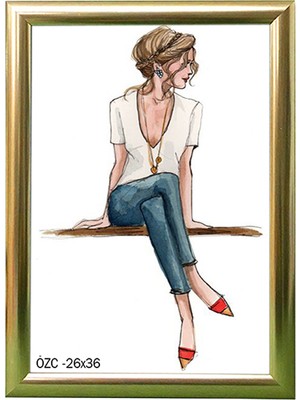 Özcanlar Çerçeve Hediyelik Çerçeve Ev Home Ofis Kişiye Özel Resim Çerçevesi Masaüstü 26X36