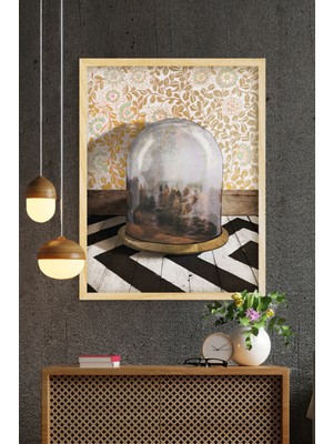 Özcanlar Çerçeve Ahşap Çerçeveli Poster Çerçeve Tekli Tablo Modern Çerçeve Dekorasyon Ev Dekoru