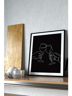 Özcanlar Çerçeve Çerçeveli  Tablo Modern Sanatsal Çerçeveler Dekorasyon  Ev Dekoru Tekli Çerçeve