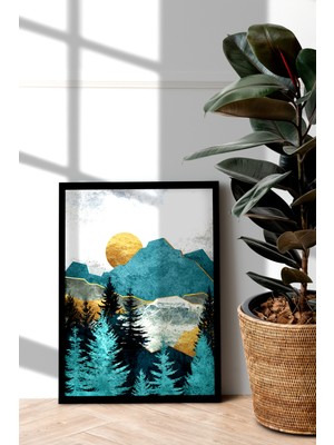 Özcanlar Çerçeve Çerçeveli Tablo Modern Sanatsal  Dekorasyon Ev Dekoru Tekli Çerçeve Puzzle Çerçevesi