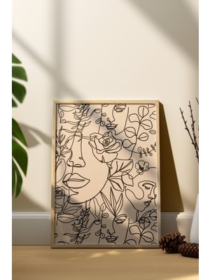 Özcanlar Çerçeve Çerçeveli Tablo Dekorasyon Ev Dekoru Konsept  Hediyelik Modern Tekli Ahşap Çerçeve