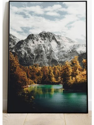 Özcanlar Çerçeve Çerçeveli Tablo Resim Çerçevesi Dekoratif Çerçeve Fotoğraf Çerçevesi  Kayık Doğa Manzara