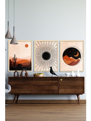 Özcanlar Çerçeve Ahşap Çerçeveli  Modern Minimal Tablo Çerçeveler Dekorasyon  Ahşap Çerçeve