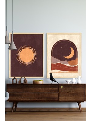 Özcanlar Çerçeve Çerçeveli Tablo Dekorasyon Ev Dekoru Hediyelik Modern Tekli Ahşap Çerçeve